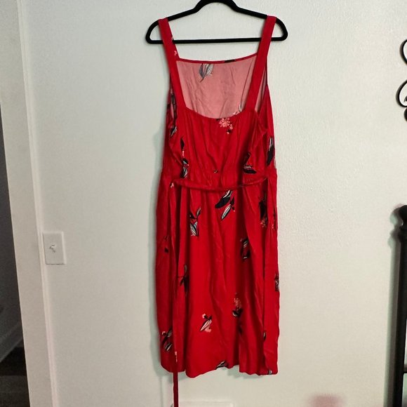 Ava & Viv - Red Flower Dress 2X - Picture 2 of 3